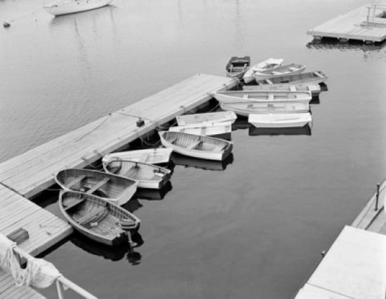 USA Connecticut Fairfield boats at dock Canvas Art - (18 x 24)