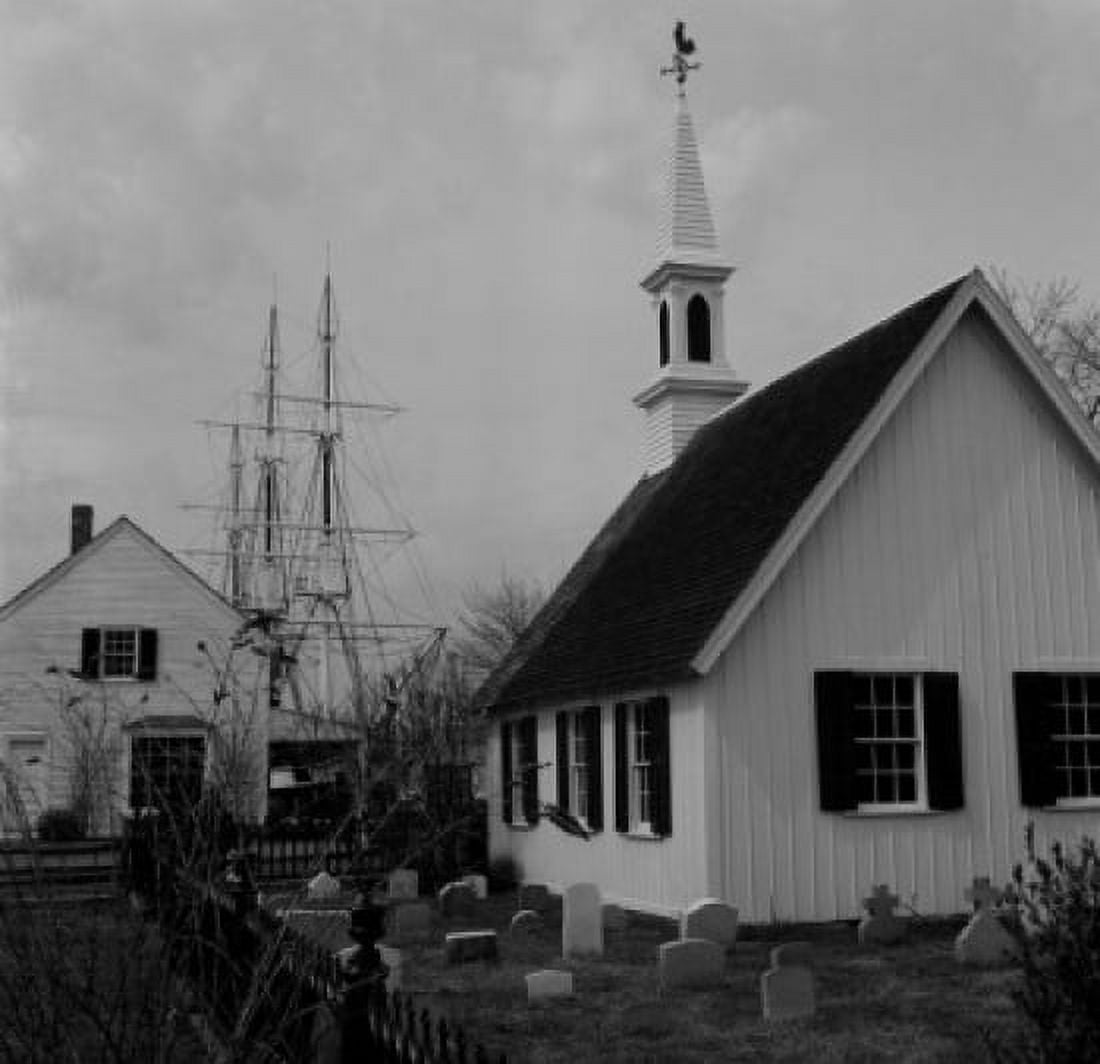 USA Connecticut Mystic The Fishtown Chapel built around 1870 Canvas Art - (24 x 36)