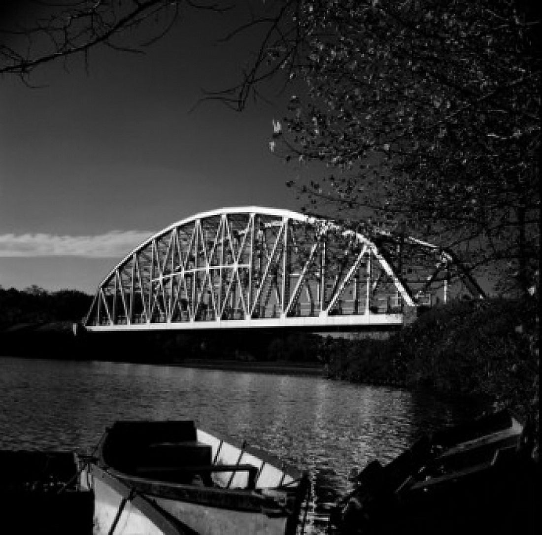 USA Connecticut Newtown bridge on Housatonic River Canvas Art - (18 x 24)