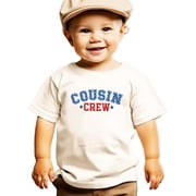 USA Cousin Crew Shirt for Boys and Girls Patriotic Matching 4th of July Tee for Kids Natural Shirt Youth Small