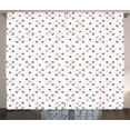 thumbnail image 1 of Ambesonne USA Curtains 2 Panel Set, Fourth of July Squares, 108" x 96", Indigo Red White, 1 of 3