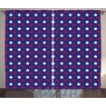 thumbnail image 1 of Ambesonne USA Curtains 2 Panel Set, Federal Holiday Design, 108" x 90", Dark Blue Red White, 1 of 3