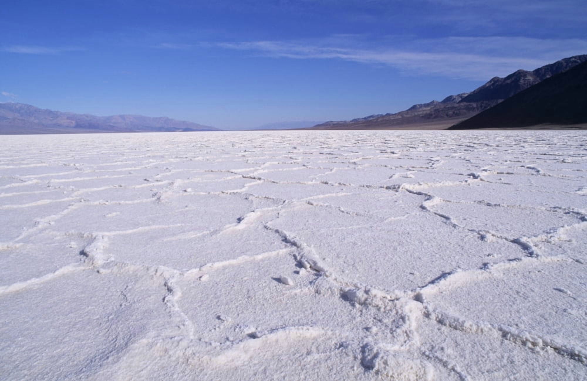 USA Death Valley National Park California Salt Flat Formations Badwater Canvas Art - Greg Vaughn Design Pics (17 x 11)