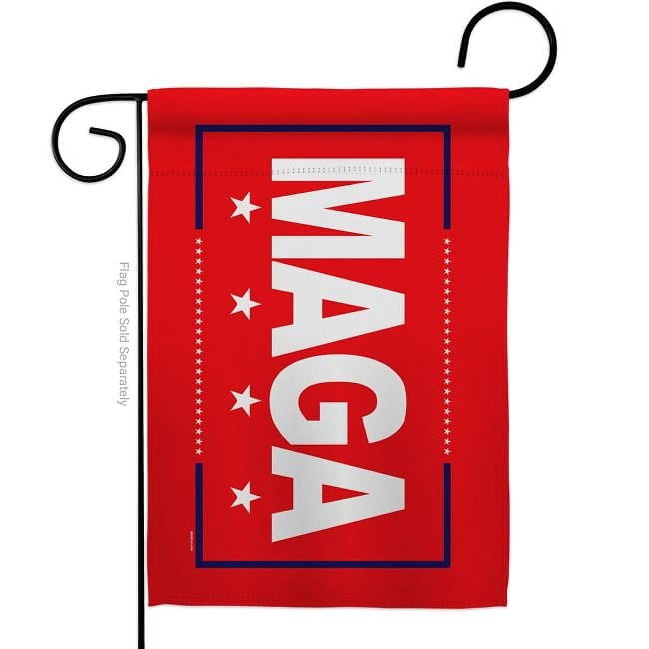 USA Decoration  13 x 18.5 in. MAGA American Political Vertical Garden Flag with Double-Sided House Decoration Banner Yard Gift