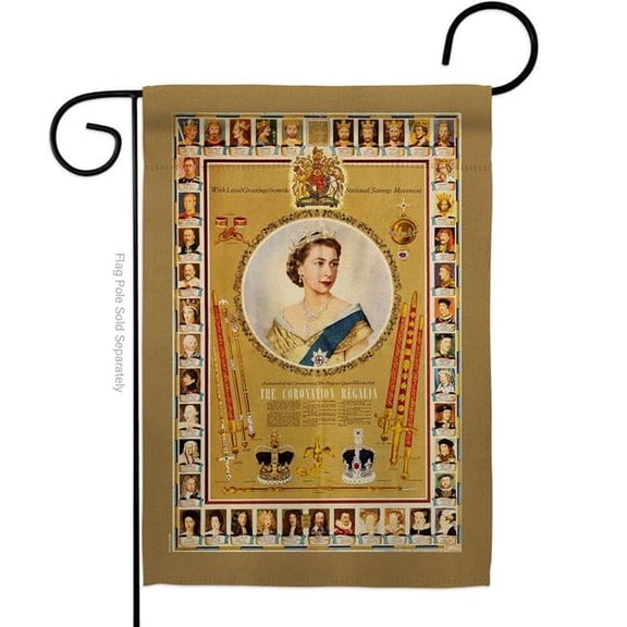 USA Decoration G180312-BO 13 x 18.5 in. The Coronation Regalia Sweet Life Sympathy Double-Sided Decorative Vertical Garden Flag for House Decoration Banner Yard Gift
