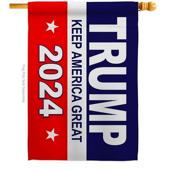 USA Decoration H170082-BO 28 x 40 in. Keep America Great American Political House Flag with Double-Sided Horizontal Decoration Banner Garden Yard Gift