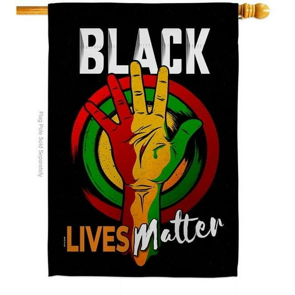 USA Decoration H170085-BO 28 x 40 in. Black Freedom Civil History Lives Matter Double-Sided Decorative Vertical House Flags - Decoration Banner Garden Yard Gift
