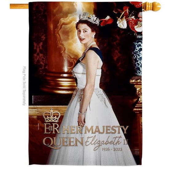 USA Decoration H180327-BO 28 x 40 in. Her Majesty Sweet Life Sympathy Double-Sided Decorative Vertical House Flag for Decoration Banner Garden Yard Gift