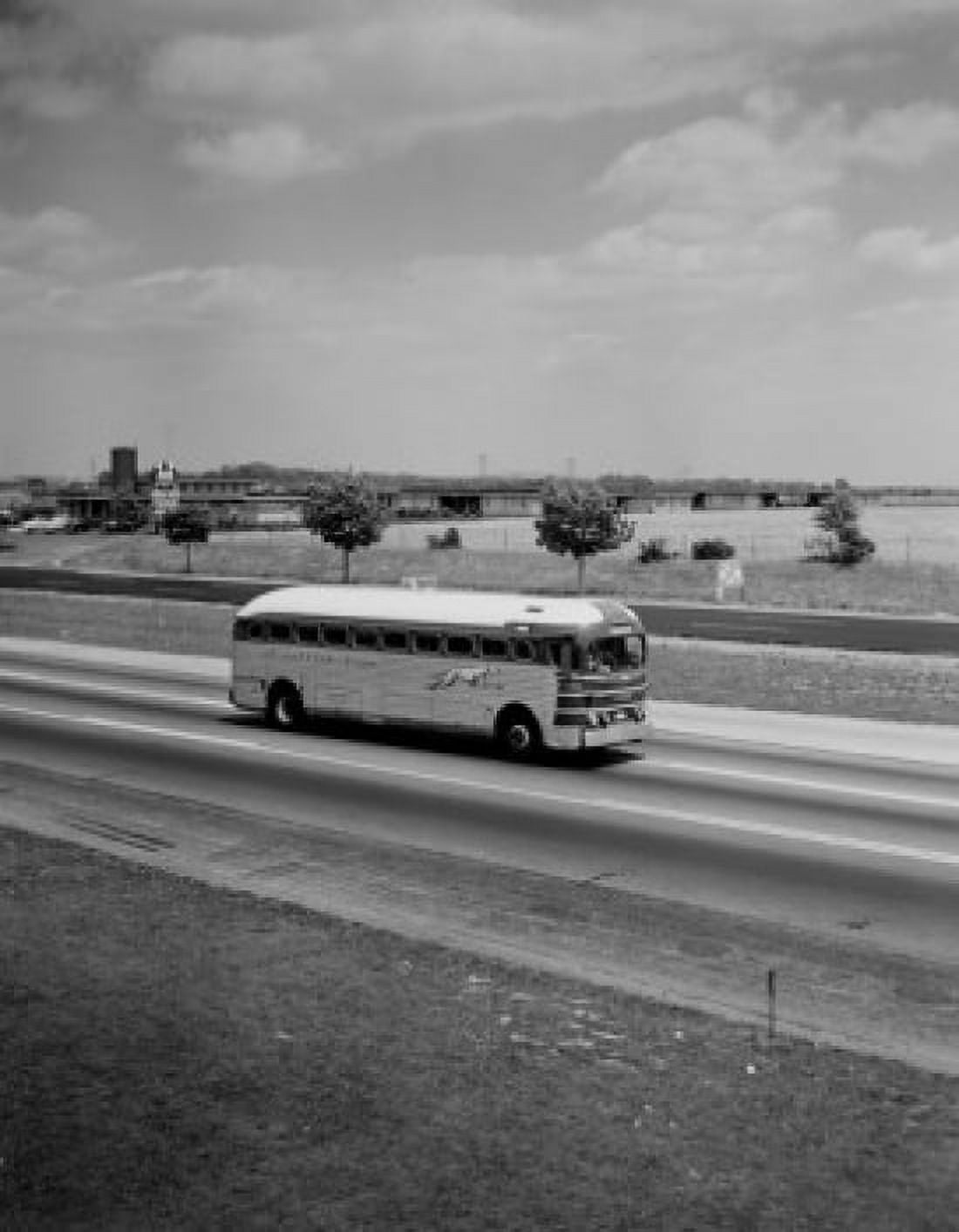 USA Delaware New Castle Greyhound bus on US Route 13 Southbound Canvas Art - (24 x 36)