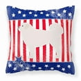 thumbnail image 1 of USA Design with Dog Fabric Decorative Pillow, 1 of 4