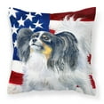 thumbnail image 1 of USA Design with Dog Fabric Decorative Pillow, 1 of 4