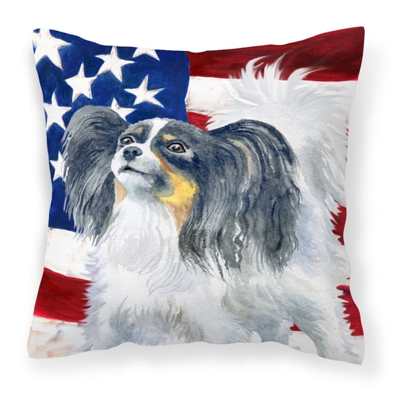 USA Design with Dog Fabric Decorative Pillow