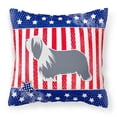 thumbnail image 1 of USA Design with Dog Fabric Decorative Pillow, 1 of 4