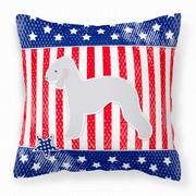 USA Design with Dog Fabric Decorative Pillow