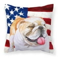 thumbnail image 1 of USA Design with Dog Fabric Decorative Pillow, 1 of 4