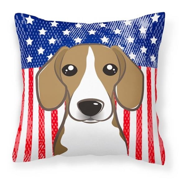 USA Design with Dog Fabric Decorative Pillow