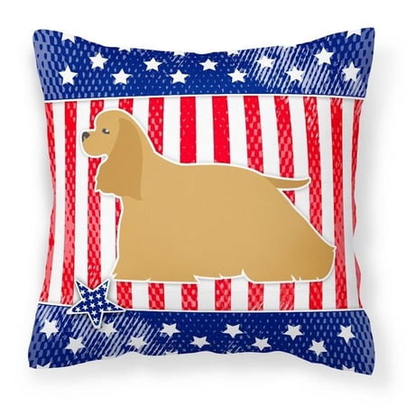 USA Design with Dog Fabric Decorative Pillow