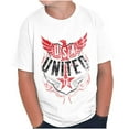thumbnail image 1 of USA Distressed Eagle Logo Patriotic Crewneck T Shirts Boy Girl Teen Brisco Brands S, 1 of 6