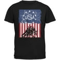 thumbnail image 1 of USA Distressed Flag Iwo Jima Black Adult T-Shirt - X-Large, 1 of 1