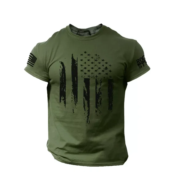 USA Distressed Flag T Shirt American Patriotic Tee