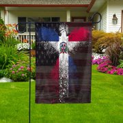 USA Dominican Republic Friendship Forever 4th of July Patriotic US Garden Flag, Double-Sided Outdoor Yard Decor 11.5 x 17.5 Inch