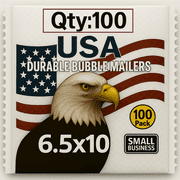 USA Durable Bubble Mailers – 6 x 10" White Poly Padded Shipping Envelopes, 100-Pack – Usable Space 6 x 9", Sourced in California