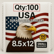 USA Durable Bubble Mailers – 6 x 10" White Poly Padded Shipping Envelopes, 100-Pack – Usable Space 6 x 9", Sourced in California