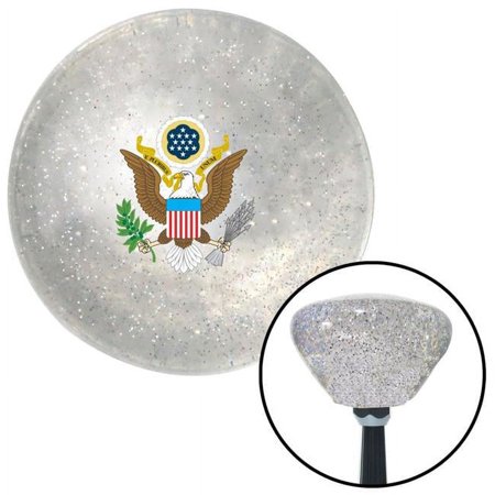 USA Eagle Clear Retro Metal Flake Shift Knob with M16 x 1.5 Insert Shifter Auto