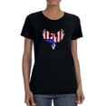 thumbnail image 1 of USA Eagle Flag Design Women T-Shirt, Female x-Large, 1 of 4