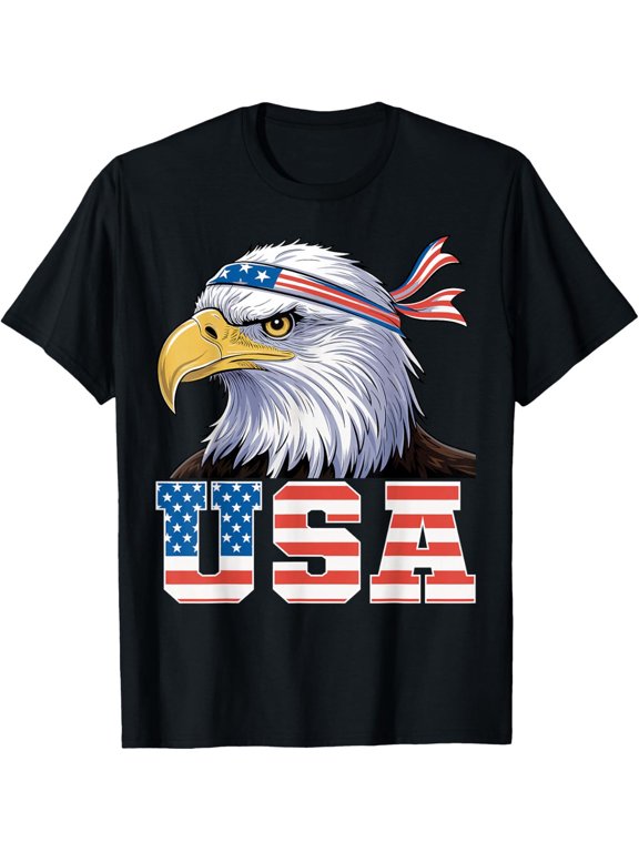 USA Eagle Flag Graphic T-Shirt