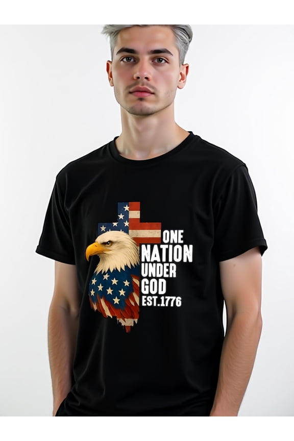 USA Eagle Flag T-Shirt men's comfort colors tshirt black top graphic Comfortable loose and fashionable T-shirt Casual Unisex Shirt Crewneck tshirts