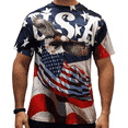 thumbnail image 1 of USA Eagle Liberty American Flag T-Shirt Available in Sizes Small - 4X, 1 of 2
