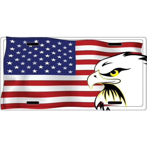 USA Eagle Novelty Metal License Plates