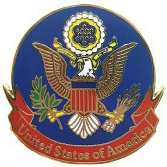 USA Eagle Seal Patriotic Pin - Officially Licensed Original Artwork, Lapel Pin - 1", Multicolor