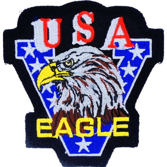 USA Eagle Victory Patch Blue & White 3"