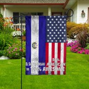 USA El Salvador Friendship Half Flag Patriotic Garden Flag, Double-Sided Outdoor Yard Decor 11.5 x 17.5 Inch
