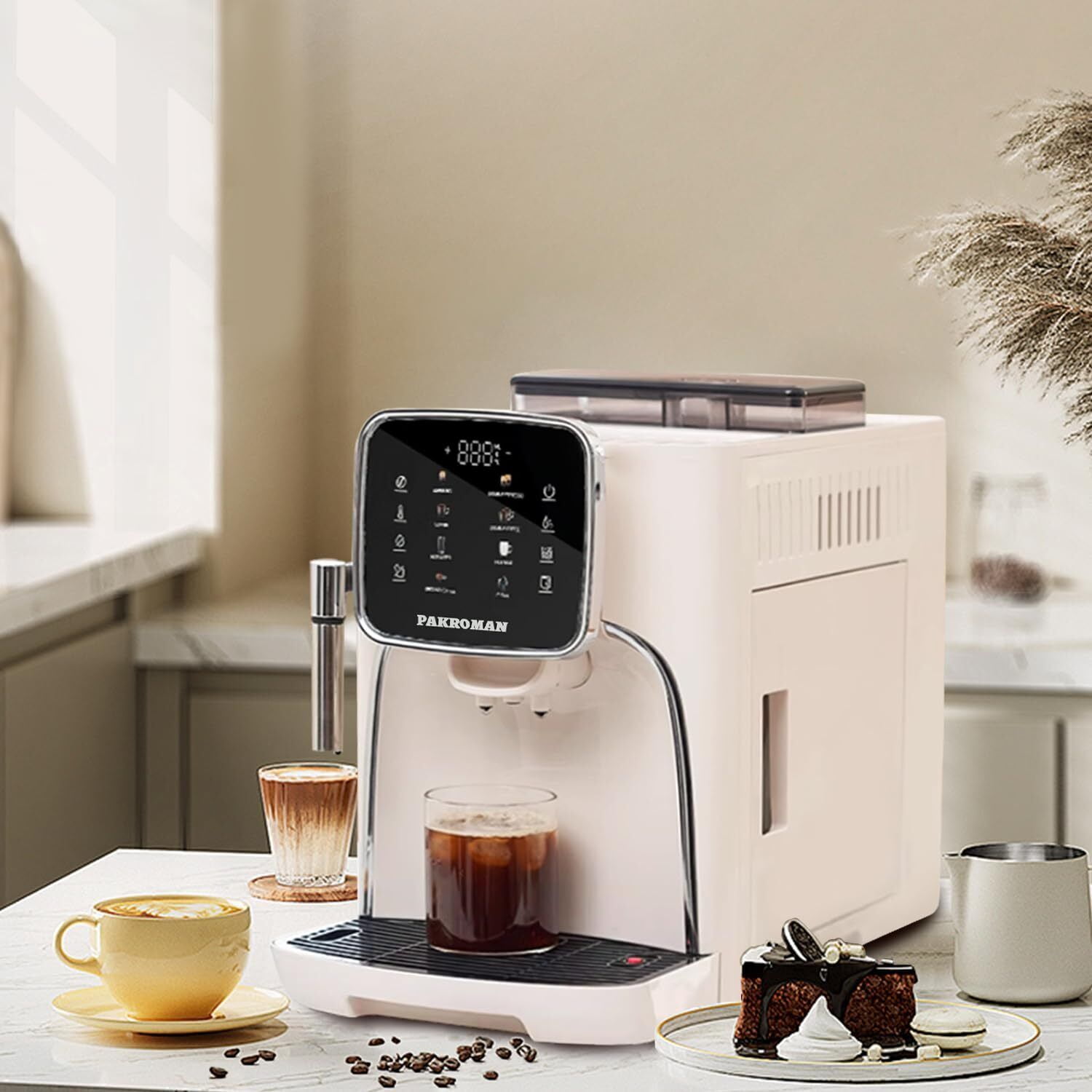 USA Espresso Machine Espresso Coffee Maker Cappuccino Machine w Steam Wand