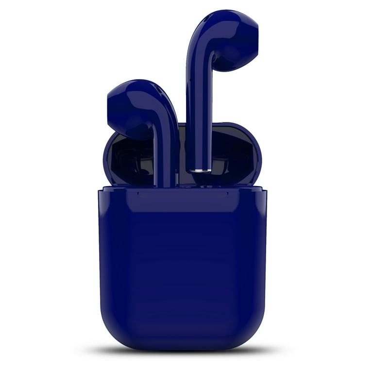 USA Essentials Wireless Bluetooth Earbuds Navy Blue compatible with iPhone XS