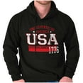 thumbnail image 1 of USA Est 1776 Patriotic Americana Hoodie Sweatshirt Women Men Brisco Brands S, 1 of 6