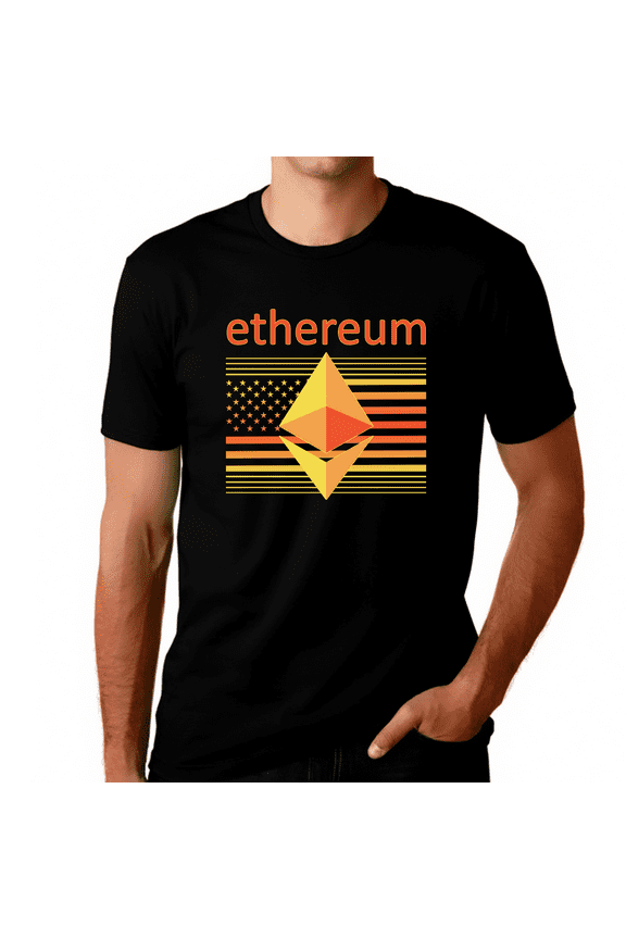USA Ethereum Shirts for Men Crypto Gifts Ethereum Shirt ETH Blockchain Crypto Shirts Crypto Ethereum Shirt