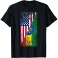 thumbnail image 1 of USA Ethiopia Flags - United States of America, Ethiopian T-Shirt, 1 of 3