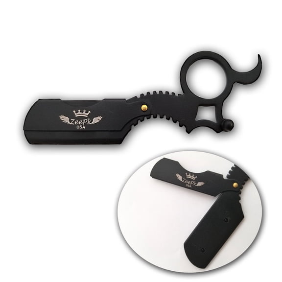 USA FINGER THUMB MEN'S CUT THROAT SAFETY RAZOR NAVAJAS