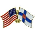 thumbnail image 1 of USA & FINLAND Cross Friendship Flag Pin - Officially Licensed, Patriotic Enamel Lapel Pin - 1.125", 1 of 1