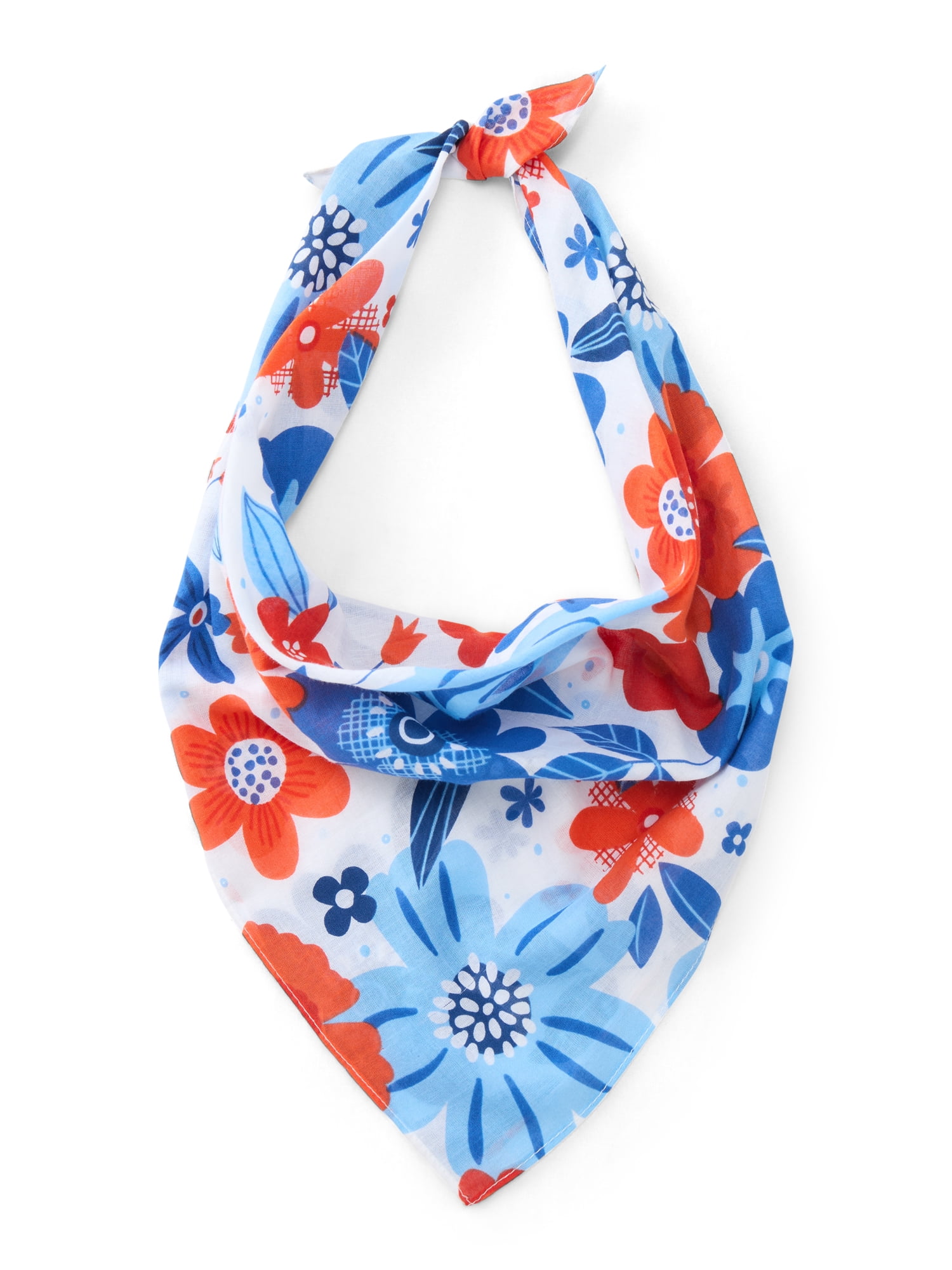Fourth of July Women’s USA Flowers Bandana from Way to Celebrate, One Size, Multi