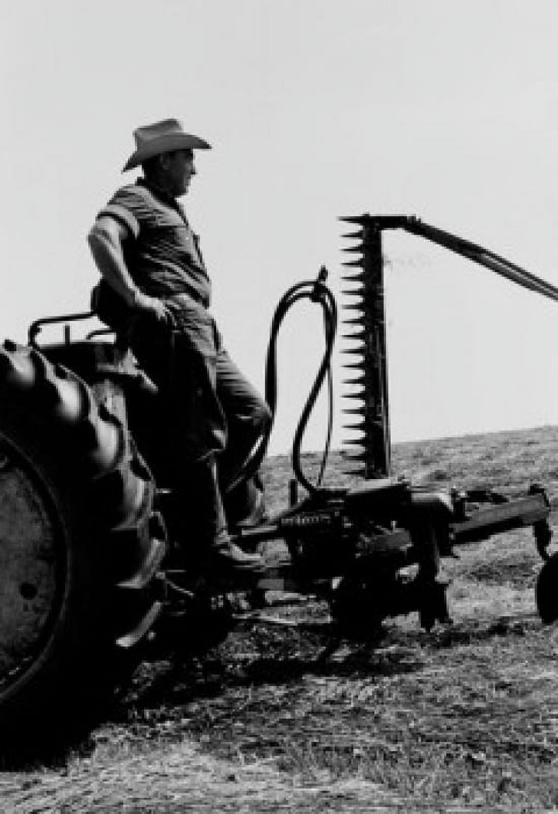 USA Farmer standing on tractor and looking away Canvas Art - (18 x 24)