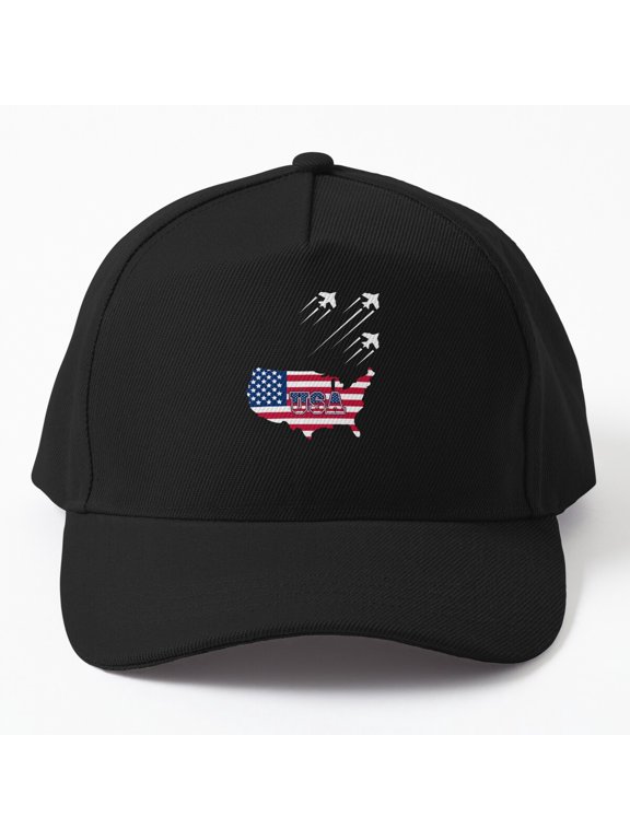 USA Fighter Jets Baseball Hat, American Fourth of July Aviation Design, Classic Cap