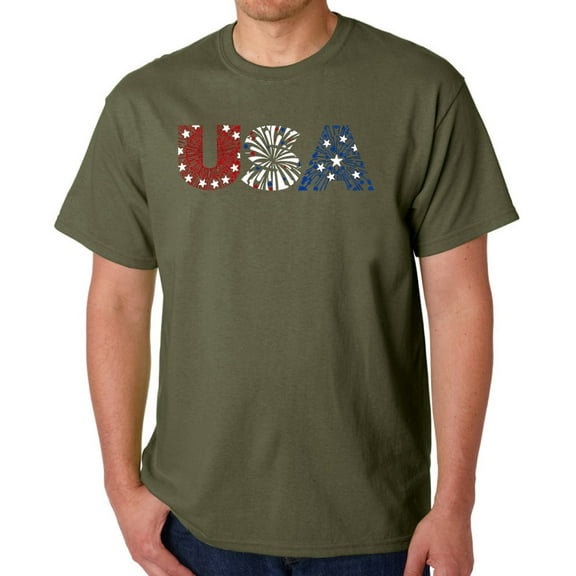 USA Fireworks - Men's Word Art T-Shirt