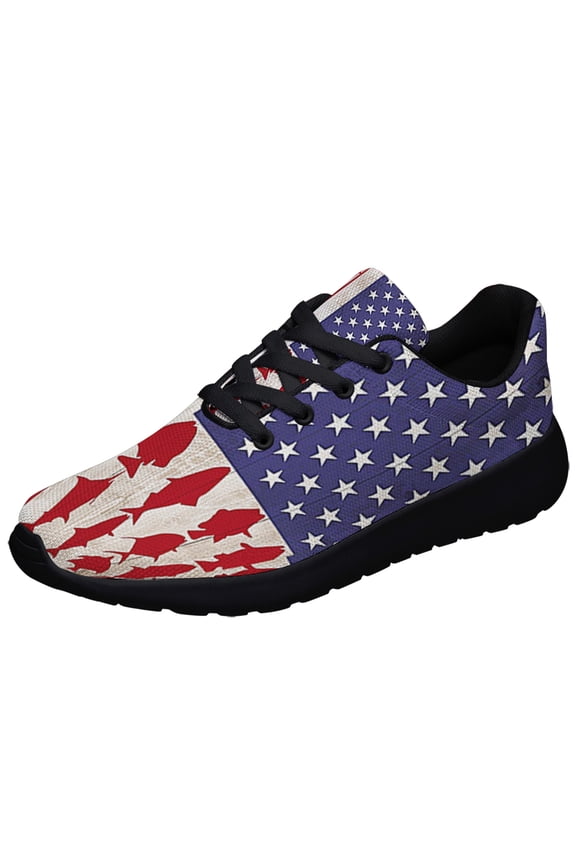 USA Fishing Fish Shoes Sneakers Black Size 6