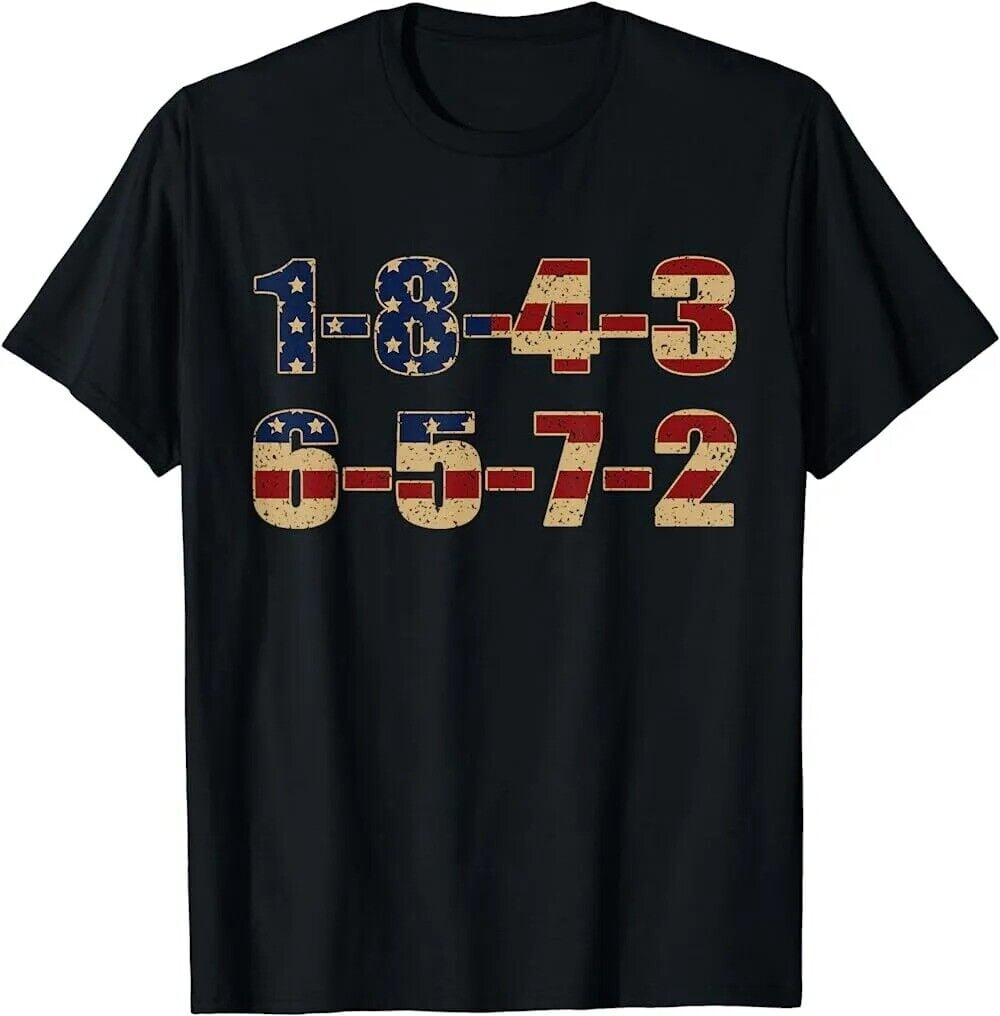 USA Flag 18436572 Firing Order Small Block Engine V8 Block TShirt