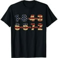 USA Flag 18436572 Firing Order Small Block Engine V8 Block TShirt